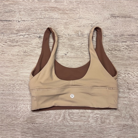 Lululemon Align Reversible Bra, A/B Cup in Bold Beige/Pecan Tan, Size 4 - Picture 3 of 4